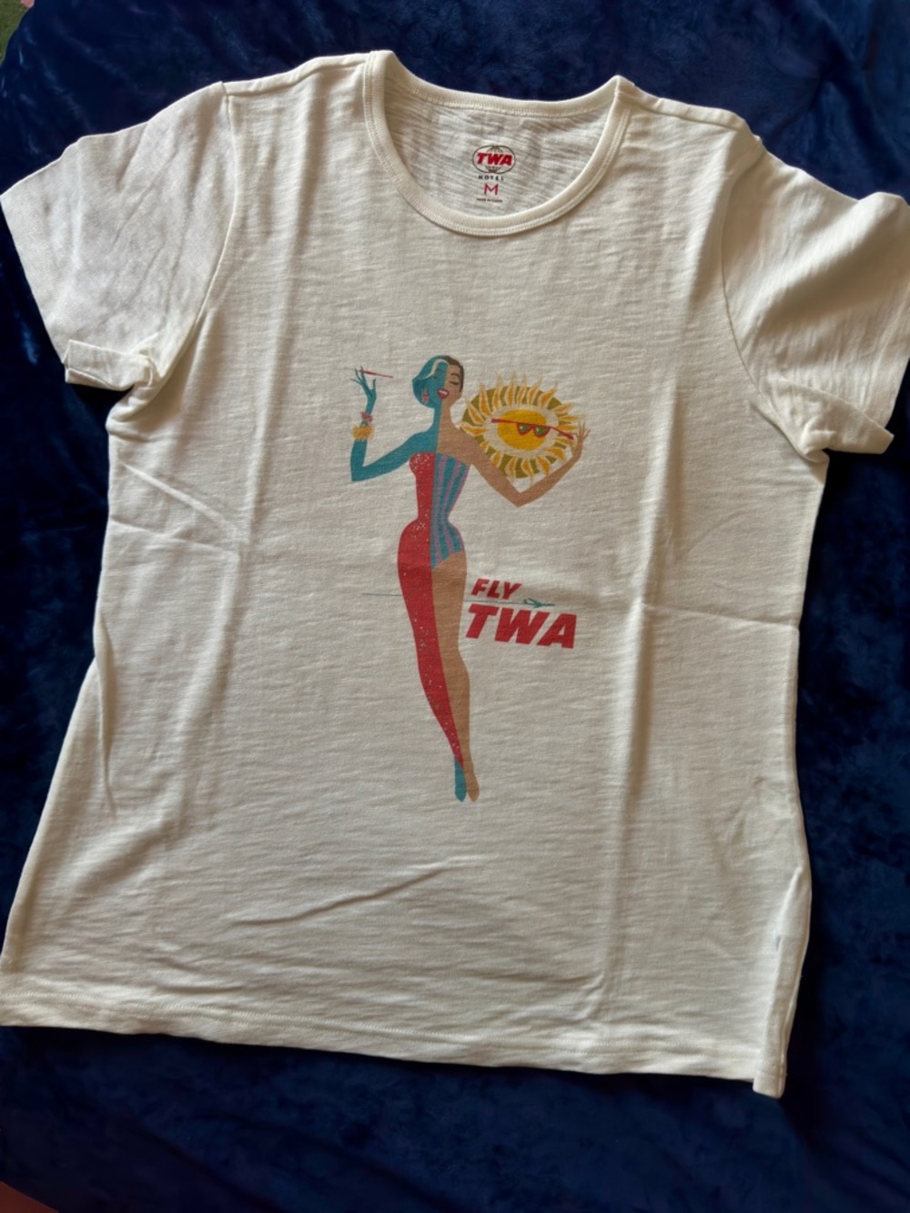 Women's Cream Graphic Tee - Vintage-Inspired Travel Print